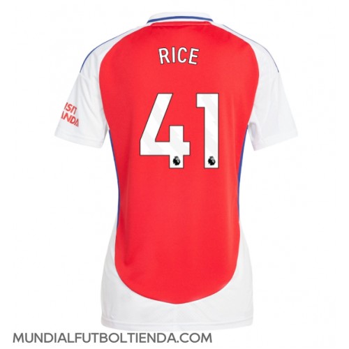 Camiseta Arsenal Declan Rice #41 Primera Equipación Replica 2024-25 para mujer mangas cortas